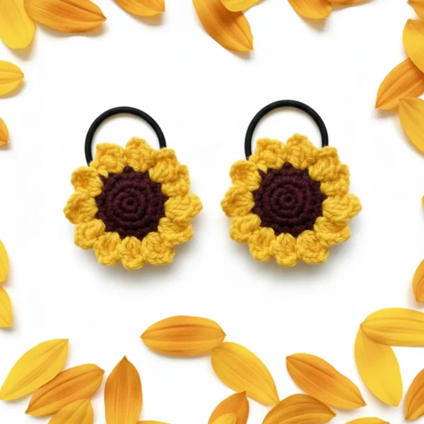 Sunflower Hair Tie With Elastic Band